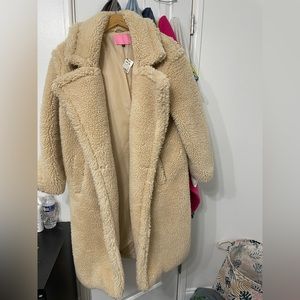 Brand new Long teddy Coat never worn!